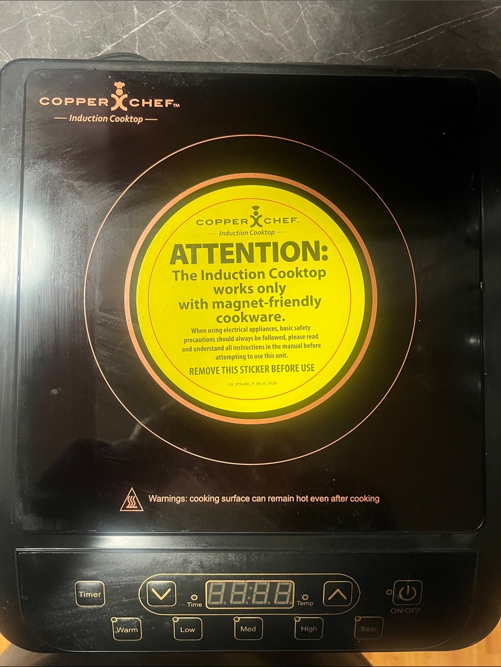 Black Induction Cooktop - Black